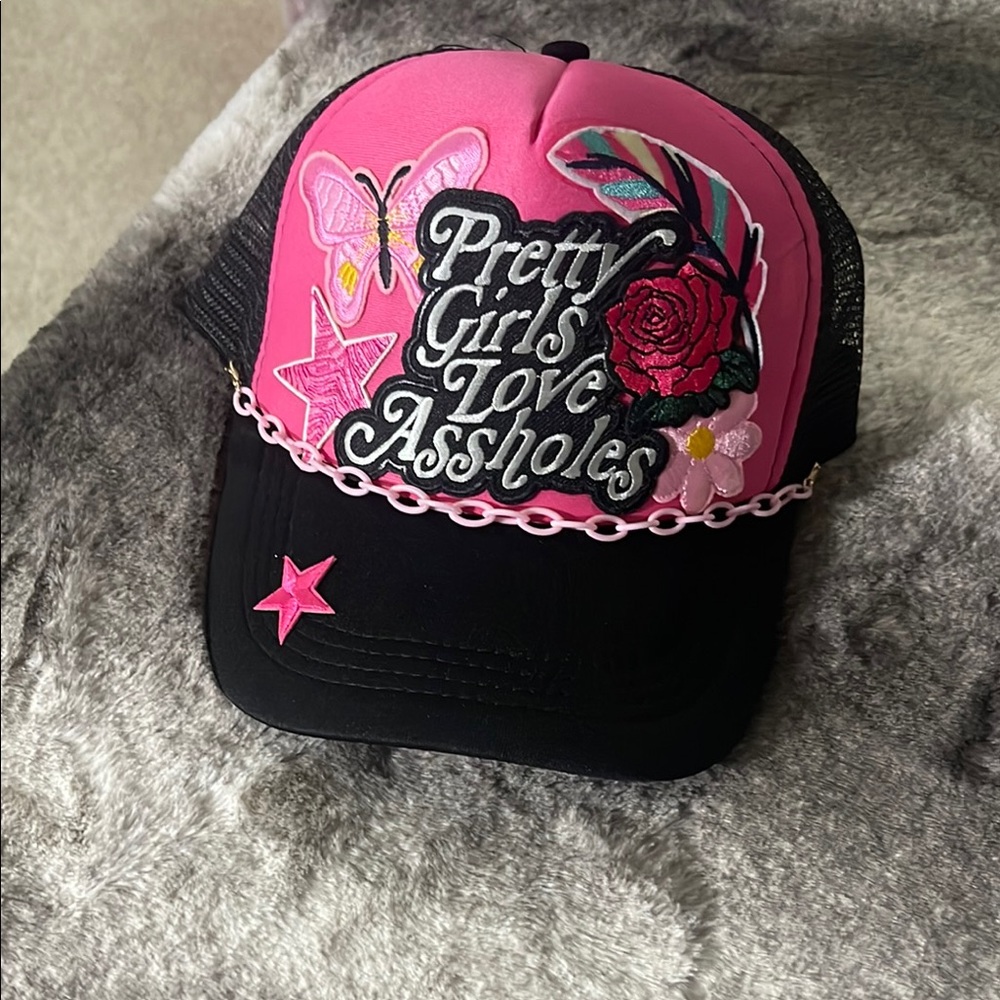 Pink and Black Kids Cap